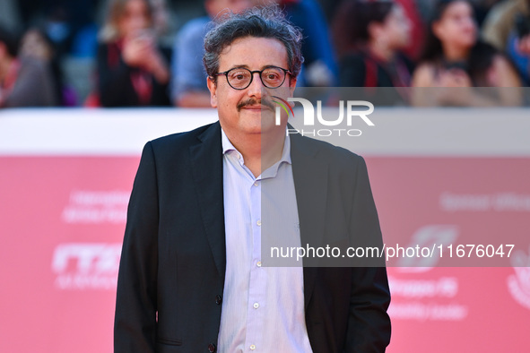 Massimo De Lorenzo attends the ''U.S. Palmese'' red carpet during the 19th Rome Film Festival at Auditorium Parco Della Musica in Rome, Ital...