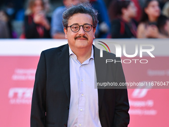 Massimo De Lorenzo attends the ''U.S. Palmese'' red carpet during the 19th Rome Film Festival at Auditorium Parco Della Musica in Rome, Ital...