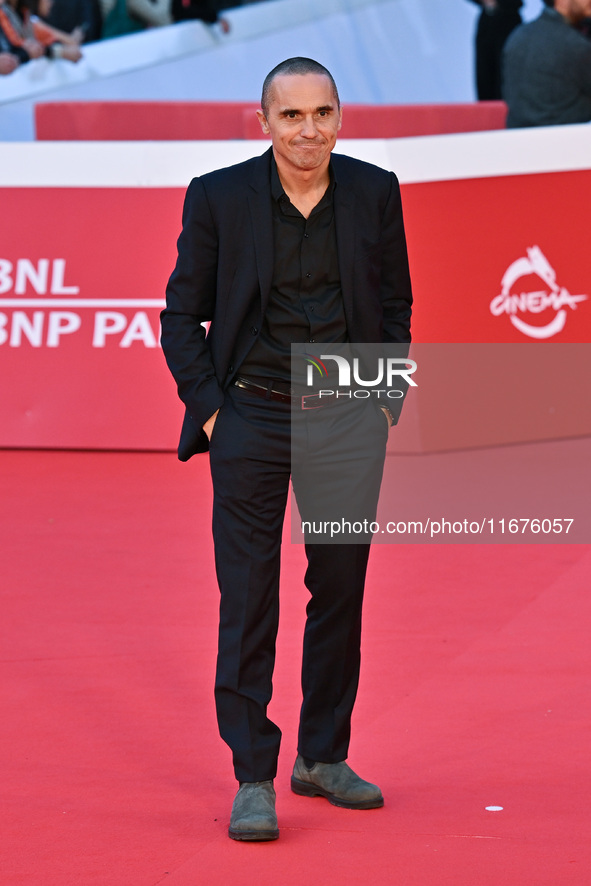 Piergiorgio Bellocchio attends the ''U.S. Palmese'' red carpet during the 19th Rome Film Festival at Auditorium Parco Della Musica in Rome,...