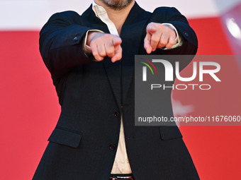 Guglielmo Favilla attends the ''U.S. Palmese'' red carpet during the 19th Rome Film Festival at Auditorium Parco Della Musica in Rome, Italy...