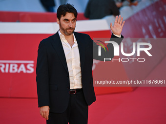 Guglielmo Favilla attends the ''U.S. Palmese'' red carpet during the 19th Rome Film Festival at Auditorium Parco Della Musica in Rome, Italy...