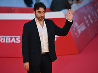 Guglielmo Favilla attends the ''U.S. Palmese'' red carpet during the 19th Rome Film Festival at Auditorium Parco Della Musica in Rome, Italy...