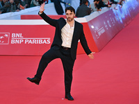 Guglielmo Favilla attends the ''U.S. Palmese'' red carpet during the 19th Rome Film Festival at Auditorium Parco Della Musica in Rome, Italy...