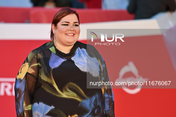 Claudia Marsicano attends the ''U.S. Palmese'' red carpet during the 19th Rome Film Festival at Auditorium Parco Della Musica in Rome, Italy...