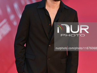 Leo Ferrari attends the ''U.S. Palmese'' red carpet during the 19th Rome Film Festival at Auditorium Parco Della Musica in Rome, Italy, on O...