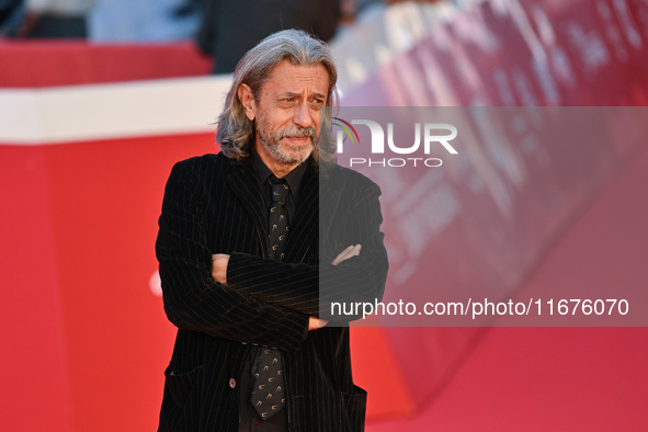 Roberto Pischiutta attends the ''U.S. Palmese'' red carpet during the 19th Rome Film Festival at Auditorium Parco Della Musica in Rome, Ital...