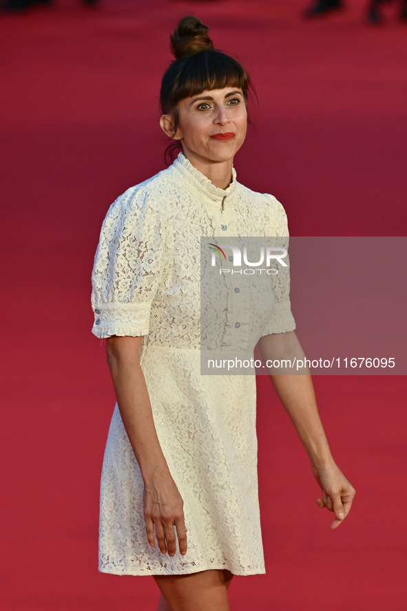 Susy Laude attends the ''U.S. Palmese'' red carpet during the 19th Rome Film Festival at Auditorium Parco Della Musica in Rome, Italy, on Oc...