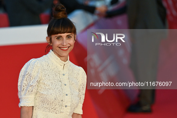 Susy Laude attends the ''U.S. Palmese'' red carpet during the 19th Rome Film Festival at Auditorium Parco Della Musica in Rome, Italy, on Oc...