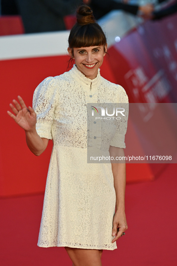 Susy Laude attends the ''U.S. Palmese'' red carpet during the 19th Rome Film Festival at Auditorium Parco Della Musica in Rome, Italy, on Oc...