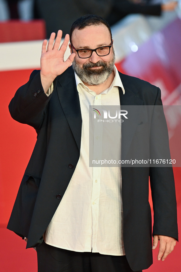 Massimiliano Bruno attends the ''U.S. Palmese'' red carpet during the 19th Rome Film Festival at Auditorium Parco Della Musica in Rome, Ital...