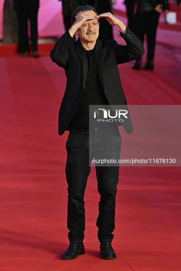 Rocco Papaleo attends the ''U.S. Palmese'' red carpet during the 19th Rome Film Festival at Auditorium Parco Della Musica in Rome, Italy, on...