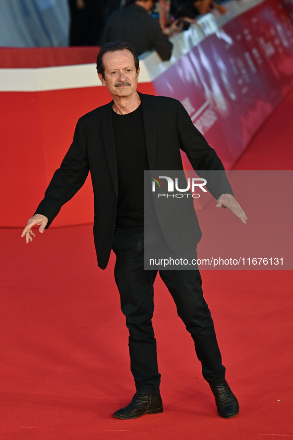 Rocco Papaleo attends the ''U.S. Palmese'' red carpet during the 19th Rome Film Festival at Auditorium Parco Della Musica in Rome, Italy, on...