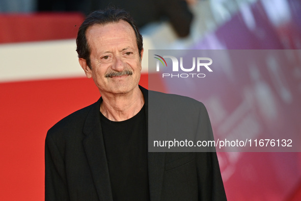 Rocco Papaleo attends the ''U.S. Palmese'' red carpet during the 19th Rome Film Festival at Auditorium Parco Della Musica in Rome, Italy, on...