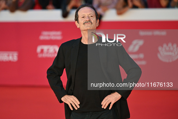 Rocco Papaleo attends the ''U.S. Palmese'' red carpet during the 19th Rome Film Festival at Auditorium Parco Della Musica in Rome, Italy, on...