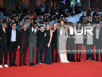 (L-R) Max Mazzotta, Massimo De Lorenzo, Antonio Manetti, Blaise Afonso, Marco Manetti, Claudia Gerini, Rocco Papaleo, Giulia Maenza, Lisa Do...