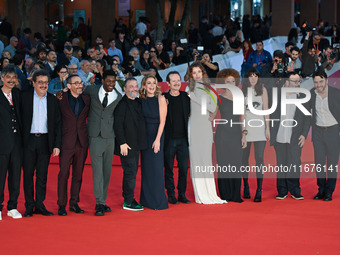 (L-R) Max Mazzotta, Massimo De Lorenzo, Antonio Manetti, Blaise Afonso, Marco Manetti, Claudia Gerini, Rocco Papaleo, Giulia Maenza, Lisa Do...