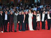 (L-R) Max Mazzotta, Massimo De Lorenzo, Antonio Manetti, Blaise Afonso, Marco Manetti, Claudia Gerini, Rocco Papaleo, Giulia Maenza, Lisa Do...