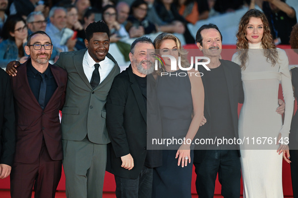 (L-R) Max Mazzotta, Massimo De Lorenzo, Antonio Manetti, Blaise Afonso, Marco Manetti, Claudia Gerini, Rocco Papaleo, Giulia Maenza, Lisa Do...