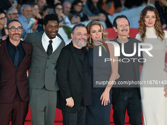 (L-R) Max Mazzotta, Massimo De Lorenzo, Antonio Manetti, Blaise Afonso, Marco Manetti, Claudia Gerini, Rocco Papaleo, Giulia Maenza, Lisa Do...