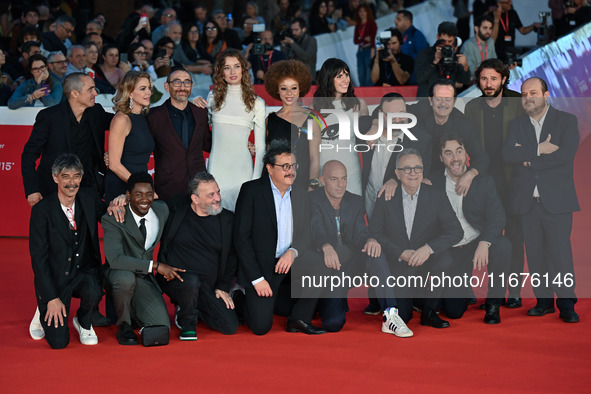 (Top, L-R) Pier Giorgio Bellocchio, Claudia Gerini, Antonio Manetti, Giulia Maenza, Lisa Do Couto, Aurora Calabresi, Massimiliano Bruno, Roc...