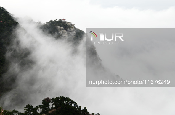 A sea of clouds is seen on Lushan Mountain, a World Cultural Heritage site, in Jiujiang, Jiangxi province, China, on October 17, 2024. 