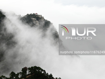 A sea of clouds is seen on Lushan Mountain, a World Cultural Heritage site, in Jiujiang, Jiangxi province, China, on October 17, 2024. (