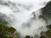 A sea of clouds is seen on Lushan Mountain, a World Cultural Heritage site, in Jiujiang, Jiangxi province, China, on October 17, 2024. (