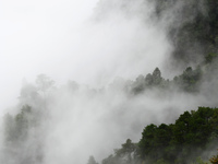 A sea of clouds is seen on Lushan Mountain, a World Cultural Heritage site, in Jiujiang, Jiangxi province, China, on October 17, 2024. (