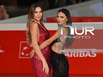 Beatrice Nardi and Giulia Acri attend the ''Paradiso in vendita'' red carpet during the 19th Rome Film Festival at Auditorium Parco Della Mu...