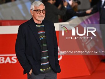 Luc Merenda attends the ''Paradiso in vendita'' red carpet during the 19th Rome Film Festival at Auditorium Parco Della Musica in Rome, Ital...