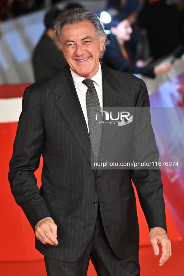 Luca Barbareschi attends the ''Paradiso in vendita'' red carpet during the 19th Rome Film Festival at Auditorium Parco Della Musica in Rome,...