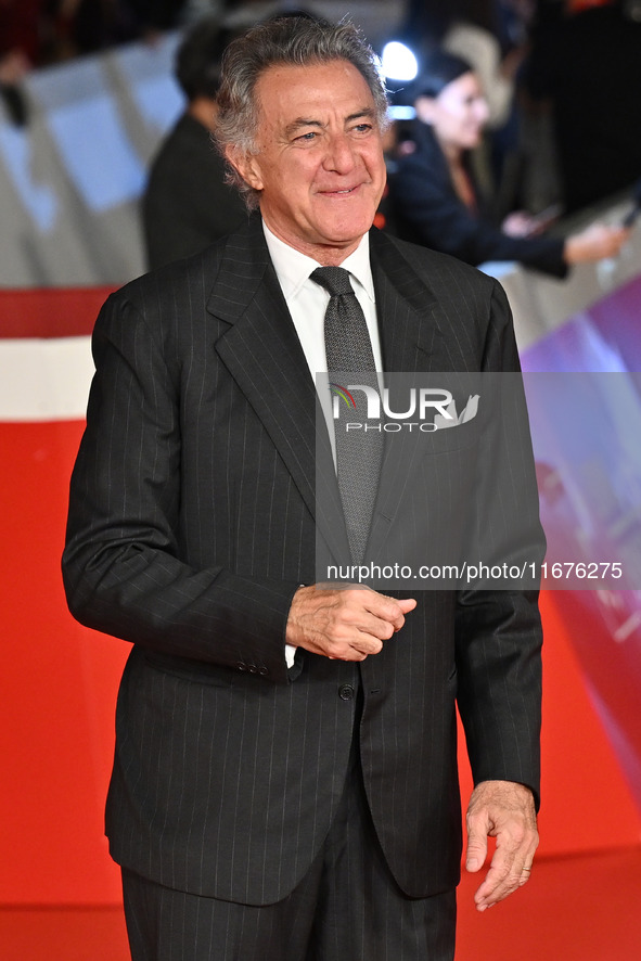 Luca Barbareschi attends the ''Paradiso in vendita'' red carpet during the 19th Rome Film Festival at Auditorium Parco Della Musica in Rome,...