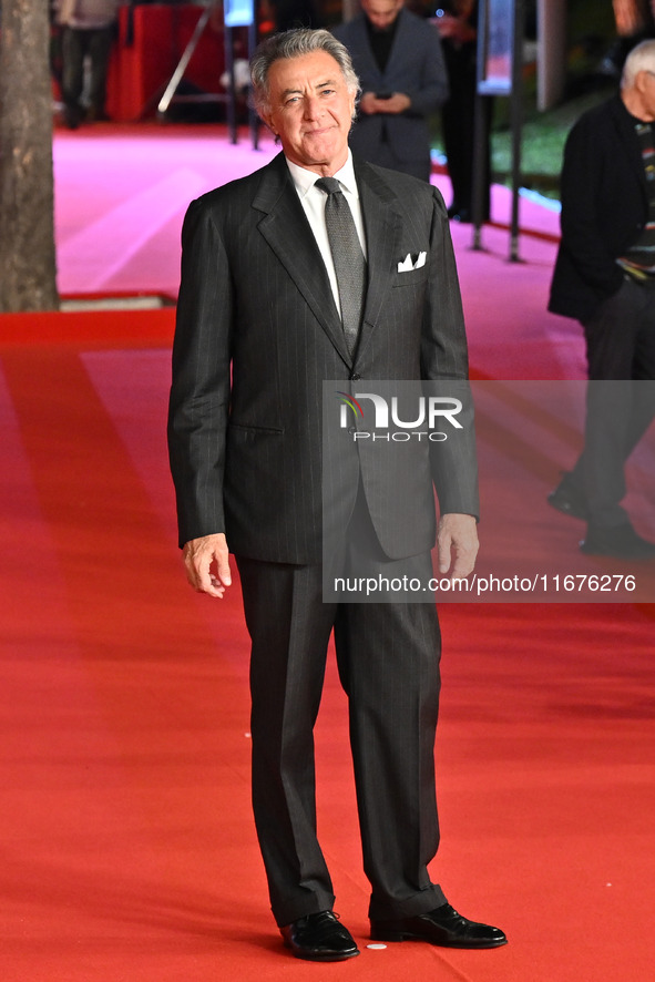 Luca Barbareschi attends the ''Paradiso in vendita'' red carpet during the 19th Rome Film Festival at Auditorium Parco Della Musica in Rome,...