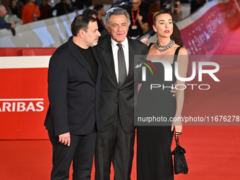 Fausto Brizzi, Luca Barbareschi, and Silvia Salis attend the ''Paradiso in vendita'' red carpet during the 19th Rome Film Festival at Audito...