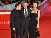 Fausto Brizzi, Luca Barbareschi, and Silvia Salis attend the ''Paradiso in vendita'' red carpet during the 19th Rome Film Festival at Audito...