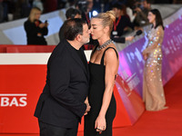 Fausto Brizzi and Silvia Salis attend the ''Paradiso in vendita'' red carpet during the 19th Rome Film Festival at Auditorium Parco Della Mu...