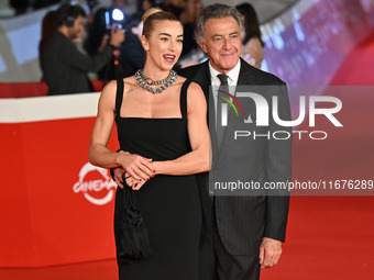 Silvia Salis and Luca Barbareschi attend the ''Paradiso in vendita'' red carpet during the 19th Rome Film Festival at Auditorium Parco Della...