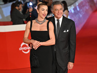 Silvia Salis and Luca Barbareschi attend the ''Paradiso in vendita'' red carpet during the 19th Rome Film Festival at Auditorium Parco Della...