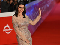 Donatella Finocchiaro attends the ''Paradiso in vendita'' red carpet during the 19th Rome Film Festival at Auditorium Parco Della Musica in...