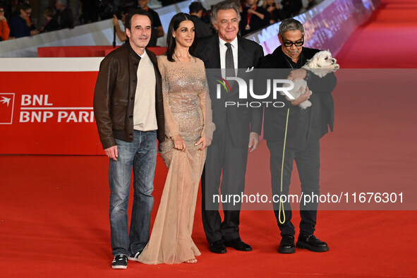 (L - R) Bruno Todeschini, Donatella Finocchiaro, Luca Barbareschi, and Guillermo Mariotto attend the ''Paradiso in vendita'' red carpet duri...