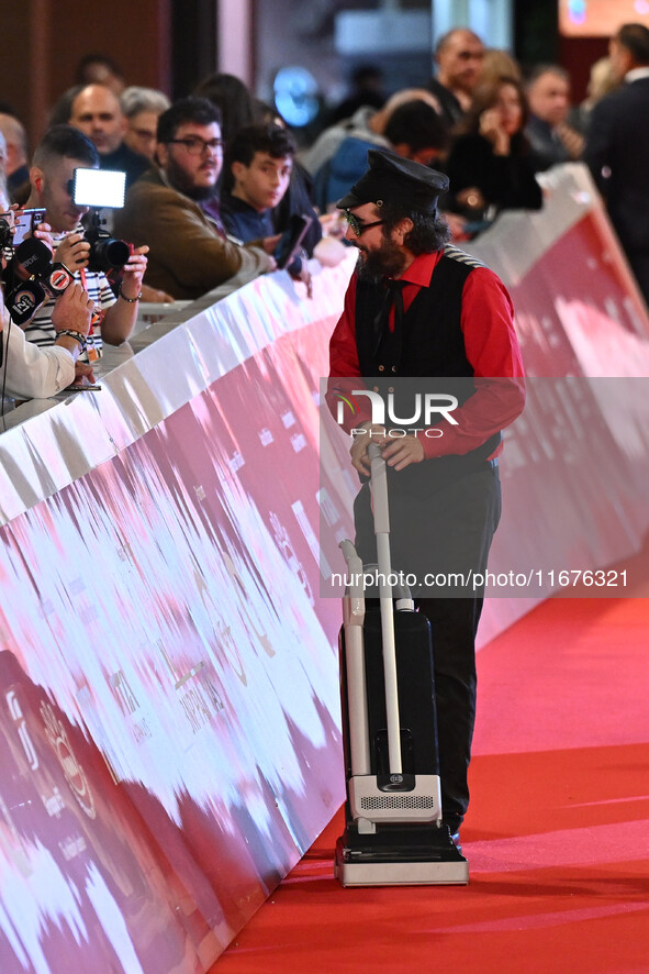 Vinicio Capossela attends the ''Natale fuori orario'' red carpet during the 19th Rome Film Festival at Auditorium Parco Della Musica in Rome...