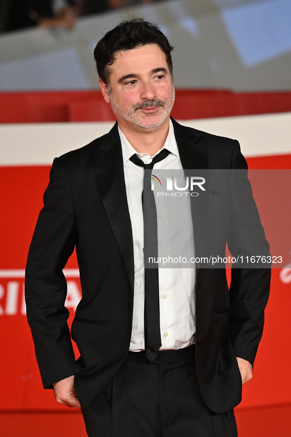 Gianfranco Firriolo attends the ''Natale fuori orario'' red carpet during the 19th Rome Film Festival at Auditorium Parco Della Musica in Ro...