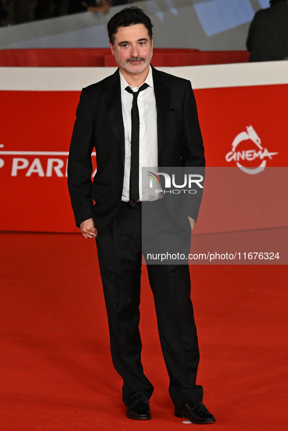 Gianfranco Firriolo attends the ''Natale fuori orario'' red carpet during the 19th Rome Film Festival at Auditorium Parco Della Musica in Ro...