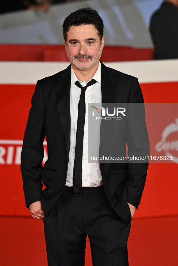 Gianfranco Firriolo attends the ''Natale fuori orario'' red carpet during the 19th Rome Film Festival at Auditorium Parco Della Musica in Ro...