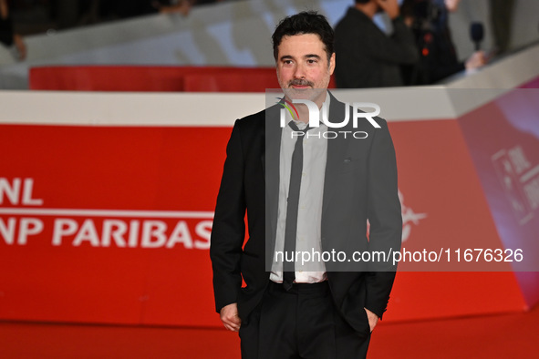 Gianfranco Firriolo attends the ''Natale fuori orario'' red carpet during the 19th Rome Film Festival at Auditorium Parco Della Musica in Ro...