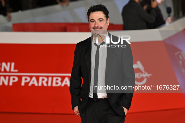 Gianfranco Firriolo attends the ''Natale fuori orario'' red carpet during the 19th Rome Film Festival at Auditorium Parco Della Musica in Ro...