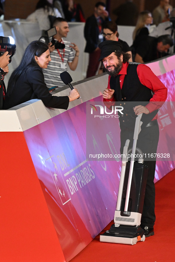 Vinicio Capossela attends the ''Natale fuori orario'' red carpet during the 19th Rome Film Festival at Auditorium Parco Della Musica in Rome...