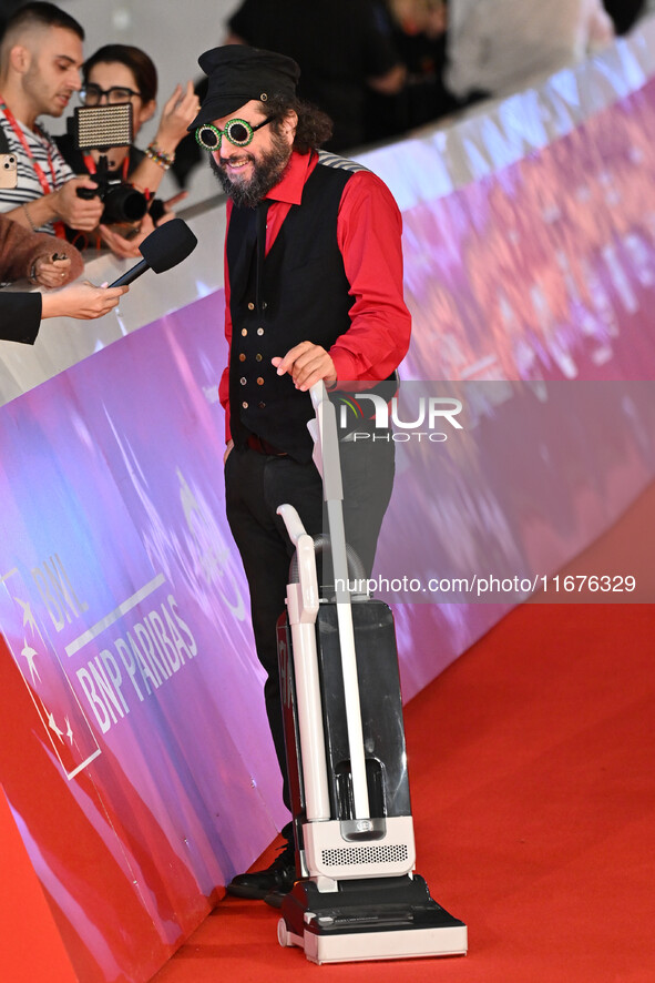 Vinicio Capossela attends the ''Natale fuori orario'' red carpet during the 19th Rome Film Festival at Auditorium Parco Della Musica in Rome...