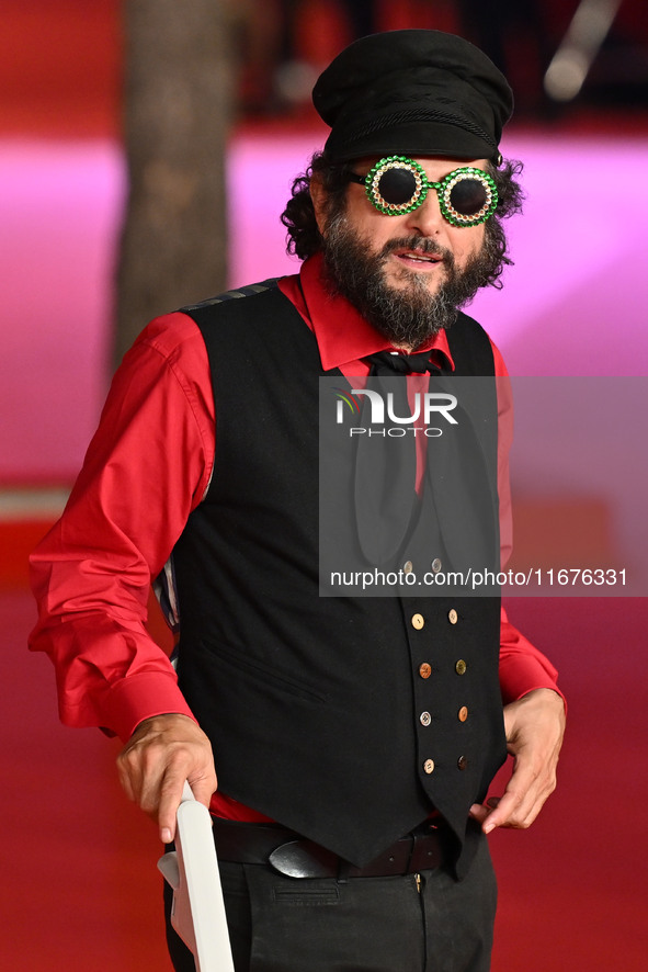 Vinicio Capossela attends the ''Natale fuori orario'' red carpet during the 19th Rome Film Festival at Auditorium Parco Della Musica in Rome...