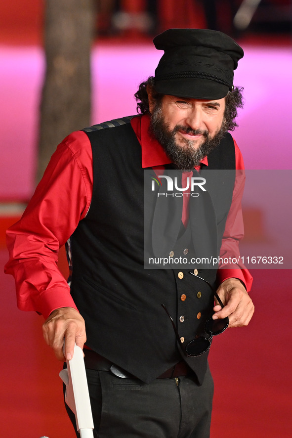 Vinicio Capossela attends the ''Natale fuori orario'' red carpet during the 19th Rome Film Festival at Auditorium Parco Della Musica in Rome...